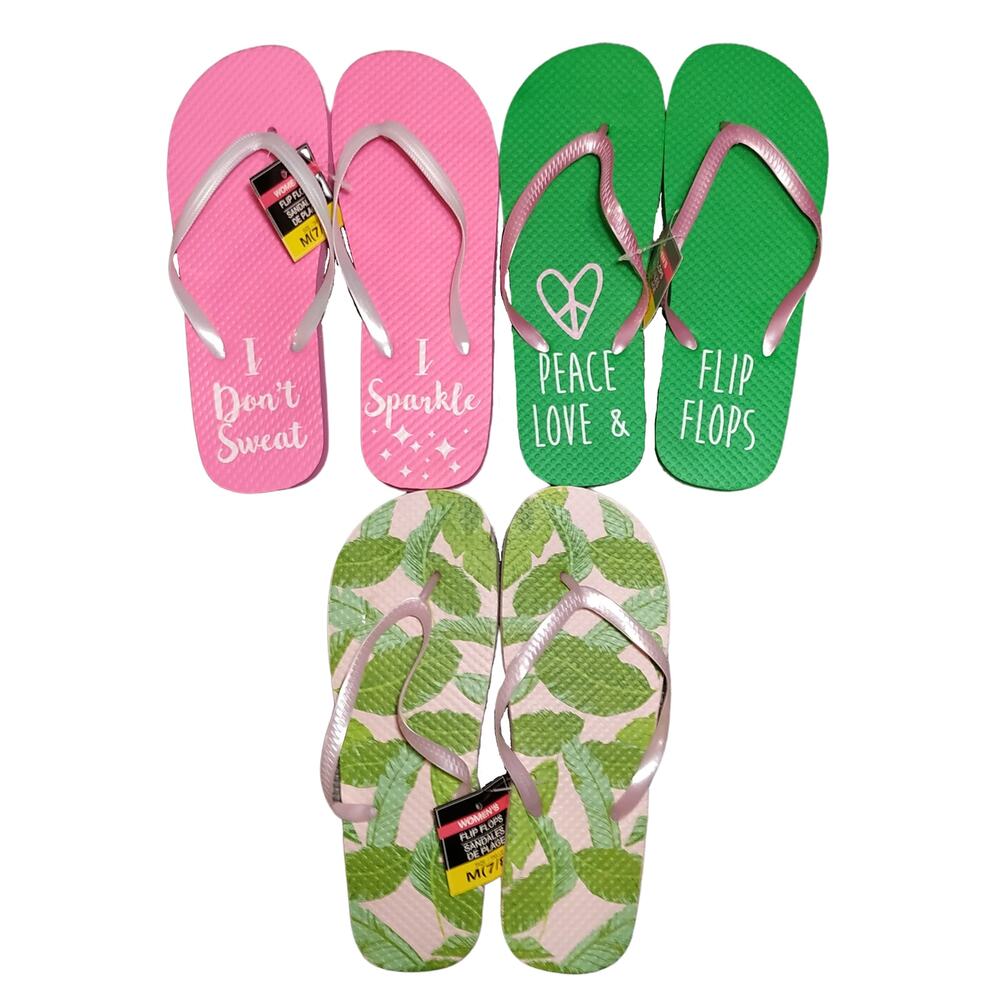 Flip Flops - 3 Pairs